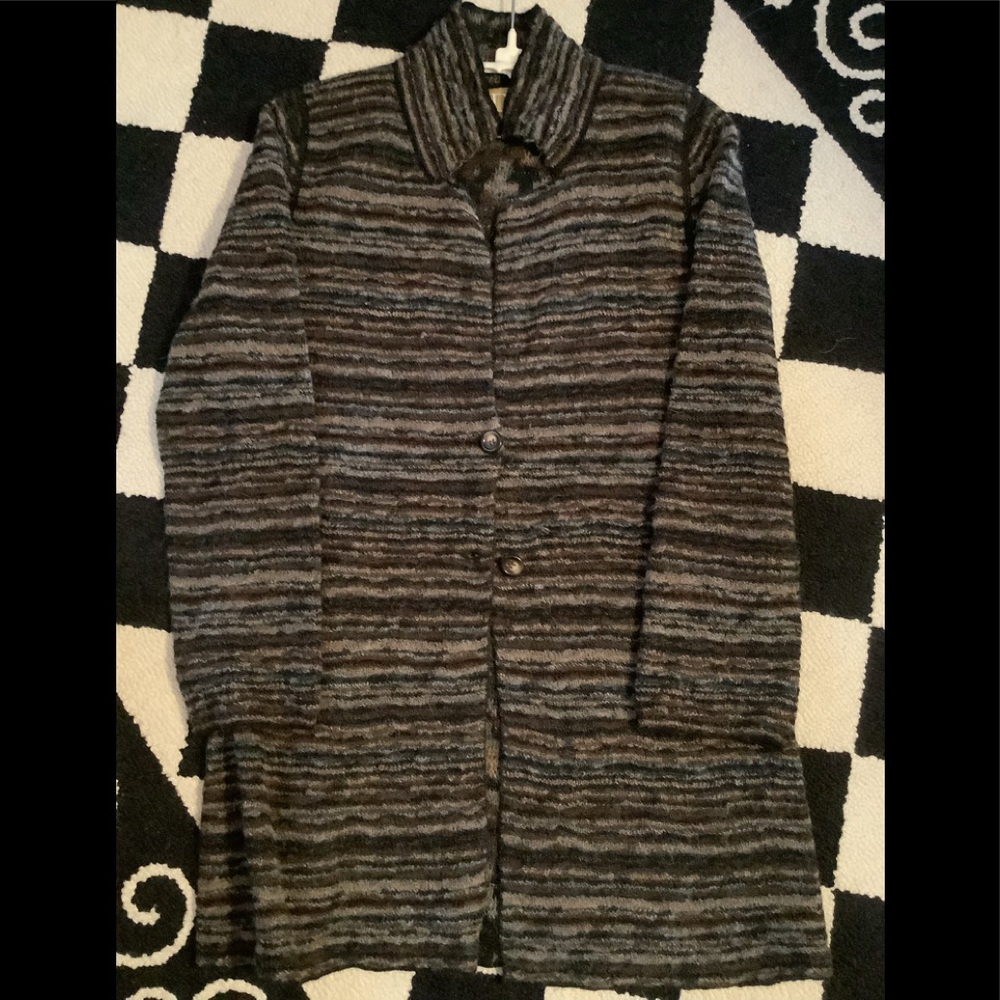 Damask Alpaca Cardigan ladies small EUC